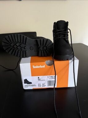 Timberland Black Toddlers' Lace-Up Waterproof Boots